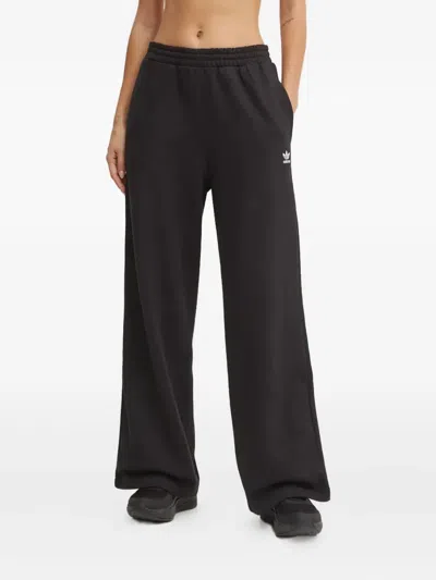 Adidas Originals Logo-embroidered Track Pants In Black