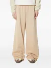 Adidas Originals Logo-embroidered Track Pants In Neutral