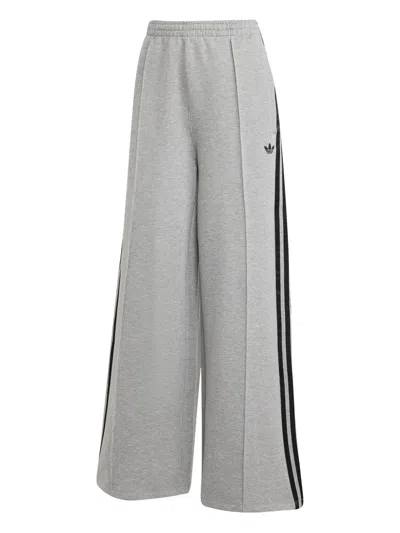 Adidas Originals Logo-embroidery Track Pants In Gray