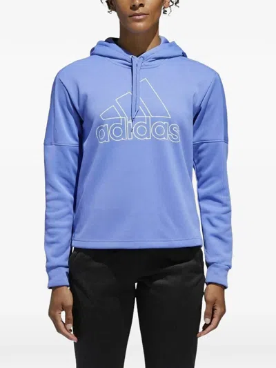 Adidas Originals Logo Hoodie In Blue