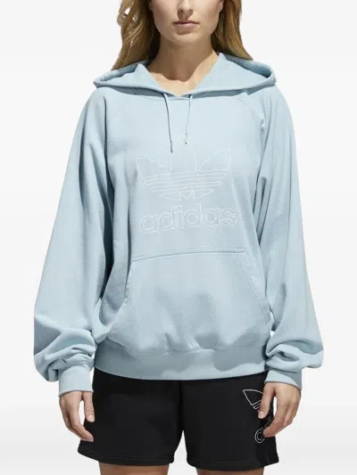 Adidas Originals Logo Hoodie In Gray