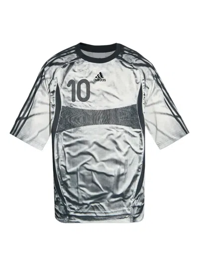 Adidas Originals Logo Jersey T-shirt In Gray