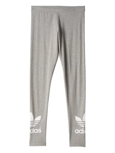 Adidas Originals Logo Leggings In Gray