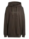 Adidas Originals Logo Long-sleeves Cotton Hoodie In Brown