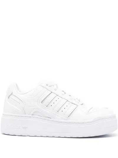 Adidas Originals Logo-patch Leather Sneakers In White