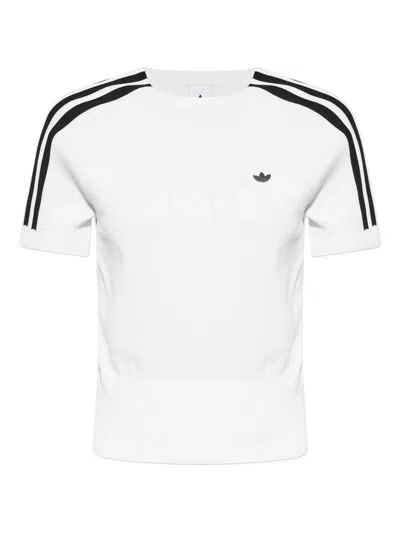Adidas Originals Logo-patch T-shirt In White