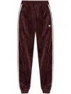 Adidas Originals Premium Brushed Velvet Track Pants In Brown