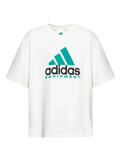 Adidas Originals Logo-print Cotton T-shirt In White