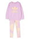 Adidas Originals Logo-print Cotton Tracksuit Set In Purple
