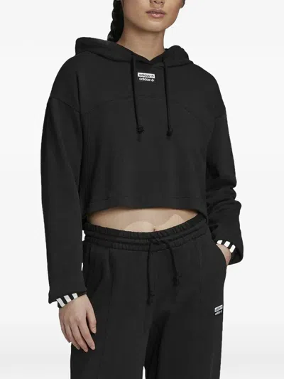 Adidas Originals Logo-print Hoodie In Black