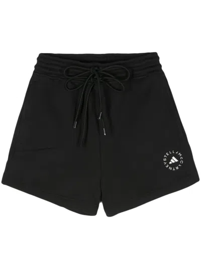 Adidas Originals Logo-print Organic Cotton Track Shorts In Black