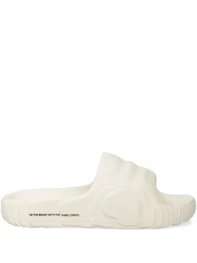 Adidas Originals Logo-print Slides In White