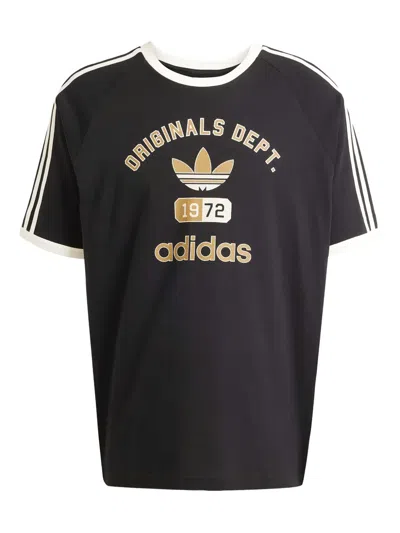 Adidas Originals Logo-print T-shirt In Black