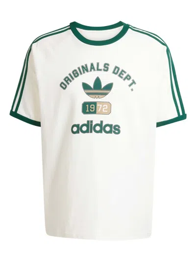 Adidas Originals Logo-print T-shirt In White