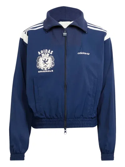 Adidas Originals Logo-print Track Top In Blue