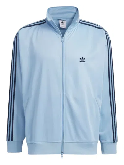 Adidas Originals Logo-print Zip-up Track Top In Blue