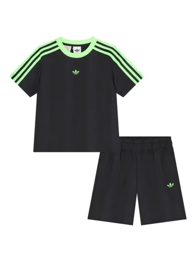 Adidas Originals Kids' Logo Shorts Set In Black