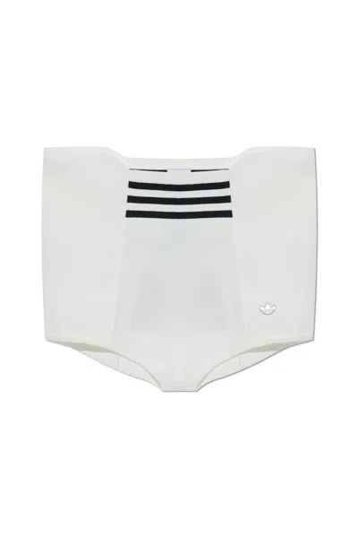 Adidas Originals Logo Shorts In White