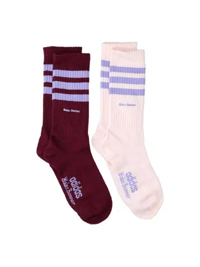Adidas Originals Logo Socks In Neutral