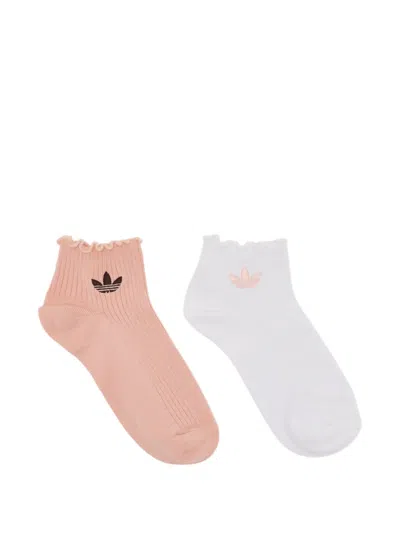 Adidas Originals Logo Socks In Multi