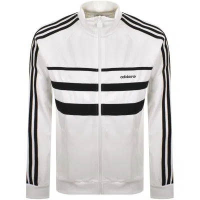 Adidas Originals The First Striped Sweatshirt In White
