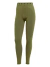 Adidas Originals Logo-waistband Leggings In Green