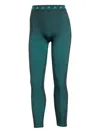 Adidas Originals Logo-waistband Leggings In Green