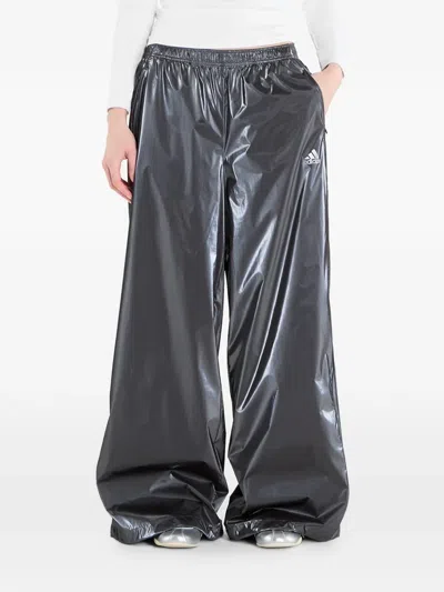 Adidas Originals Logo Wide-leg Tracksuit Bottoms In Gray