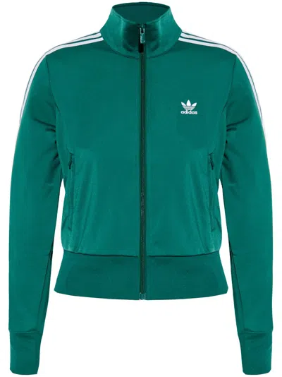 Adidas Originals Logo Zipped Sweatshirt In Green