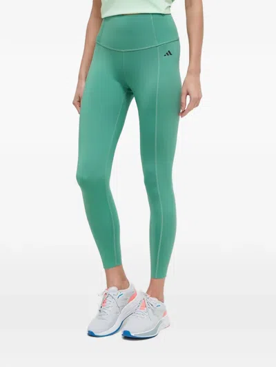 Adidas Originals Logo-detail Leggings In Green