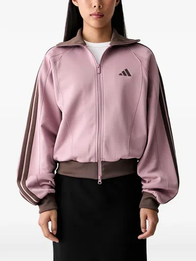 Adidas Originals Logo-embroidered Side-stripe Jacket In Pink