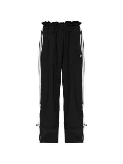 Adidas Originals Logo-embroidered Side-stripe Track Pants In 블랙