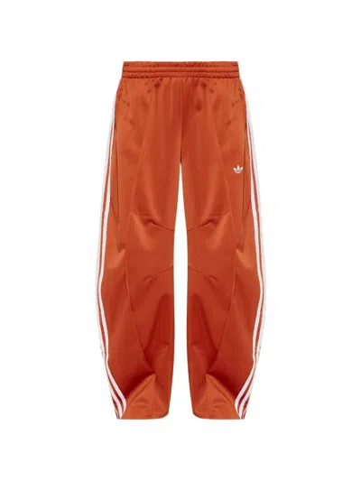 Adidas Originals Logo-embroidered Side-stripe Track Pants In 오렌지