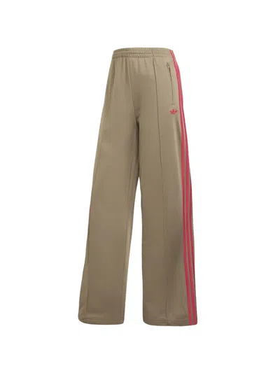 Adidas Originals Logo-embroidered Side-stripe Track Pants In Brown