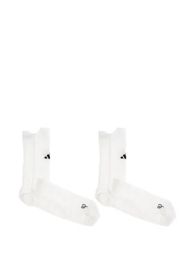 Adidas Originals Logo-embroidered Socks In White