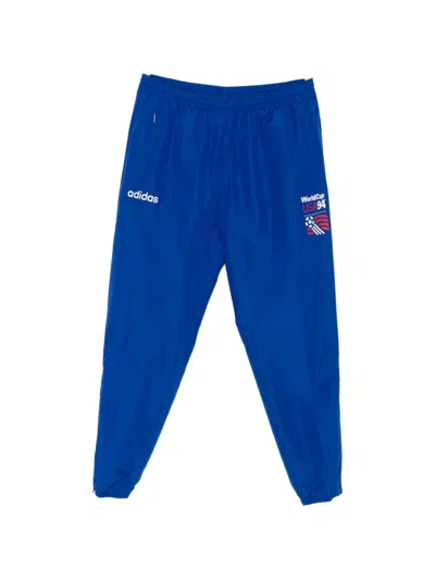 Adidas Originals Logo-embroidered Track Pants In Blue