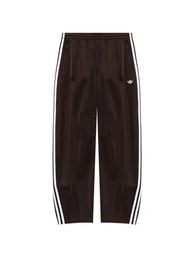 Adidas Originals Logo-embroidered Track Pants In Brown