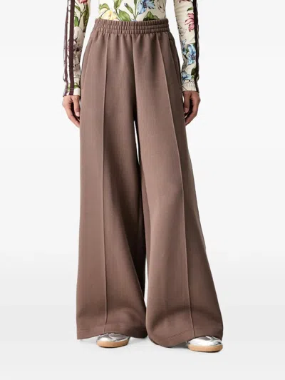 Adidas Originals Logo-embroidered Wide-leg Track Pants In Blue