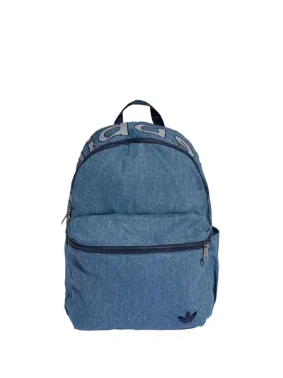 Adidas Originals Logo-print Backpack In Blue