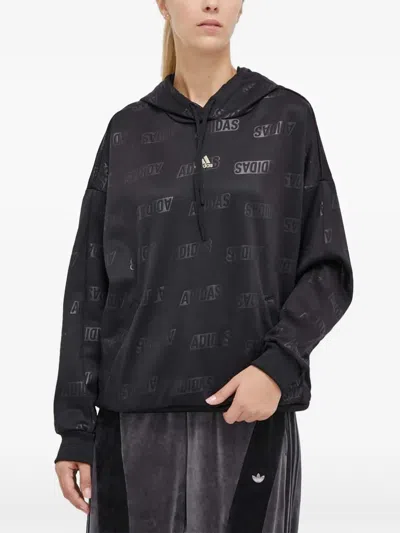 Adidas Originals Logo-print Hoodie In Black