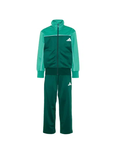 Adidas Originals Kids' Logo-print Panelled Tracksuit In Green