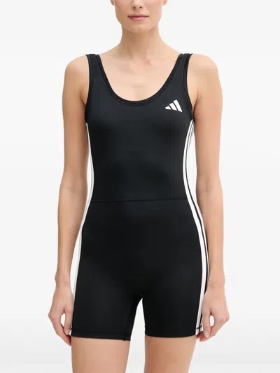 Adidas Originals Logo-print Playsuit In Black