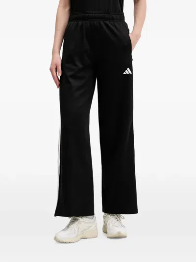 Adidas Originals Logo-print Side-stripe Track Pants In Black