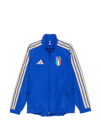 Adidas Originals Logo-print Striped Jacket In Multi