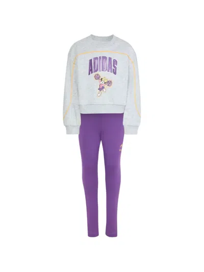 Adidas Originals Kids' Logo-print Tracksuit In Purple