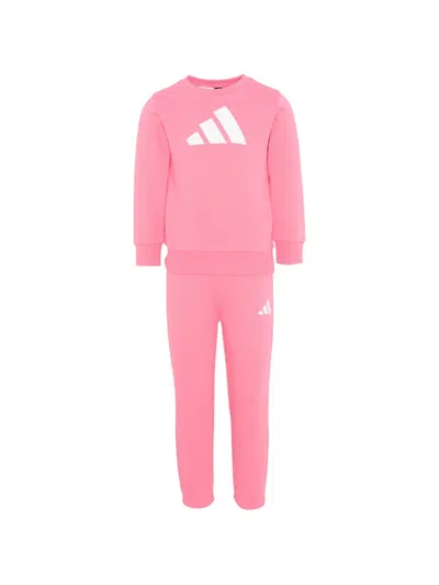 Adidas Originals Kids' Logo-print Tracksuit Set In Pink