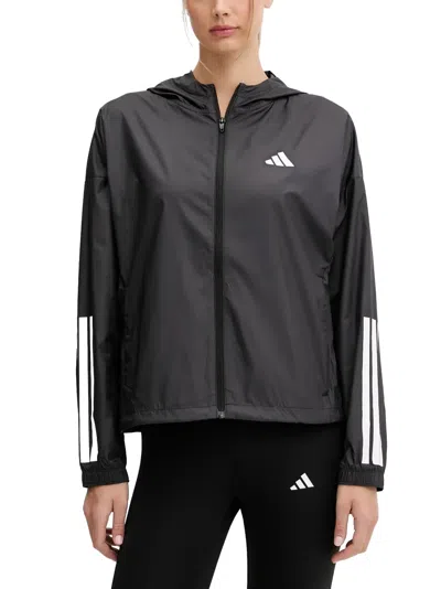 Adidas Originals Logo-print Windbreaker In Black