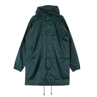 Adidas Originals Long Men's Trefoil Coat Jacket In Green Night