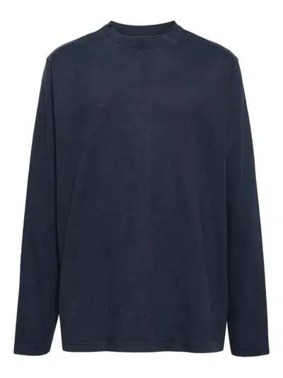 Adidas Originals Long-sleeve Cotton T-shirt In Blue