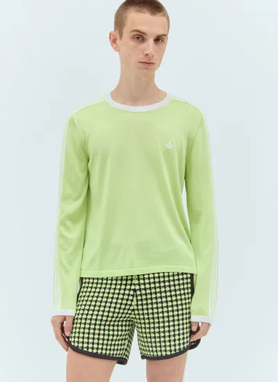Adidas Originals Long Sleeve Knit T-shirt In Green